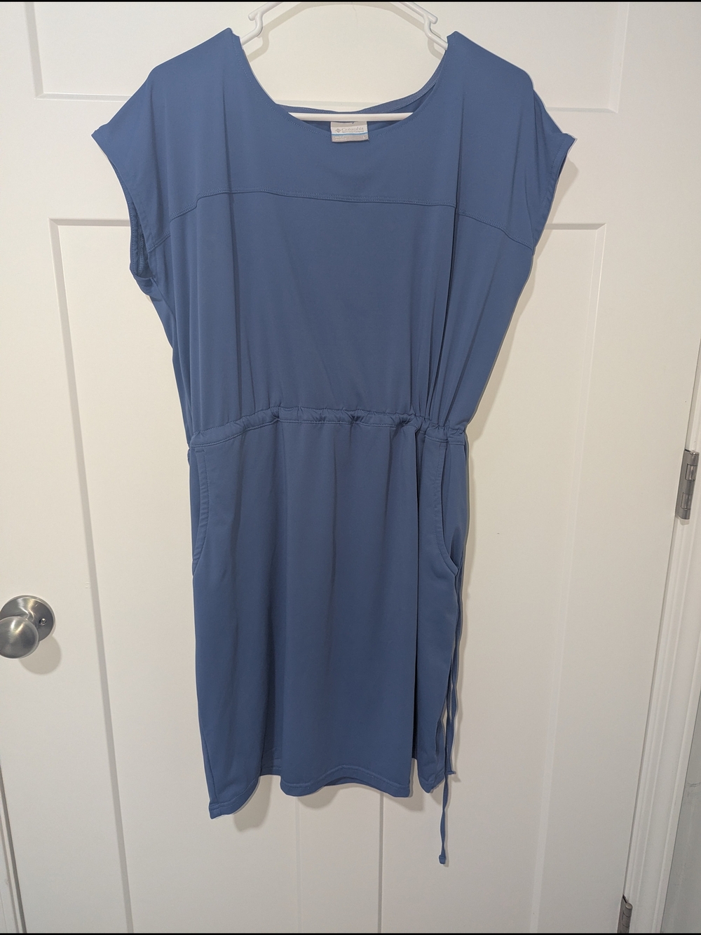 Columbia Sportswear Athletic Blue Drawstring Midi Dress